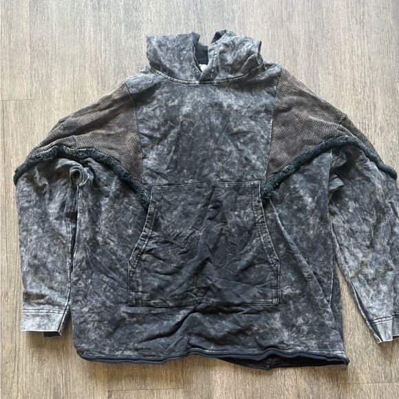 BiBi Sweaters - BiBi Charcoal and Black Hoodie